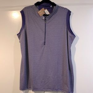 Nancy Lopez Sleeveless Golf 1/4 Zip. BNWT!